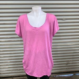 Lane Bryant pink scope neck ties on side top